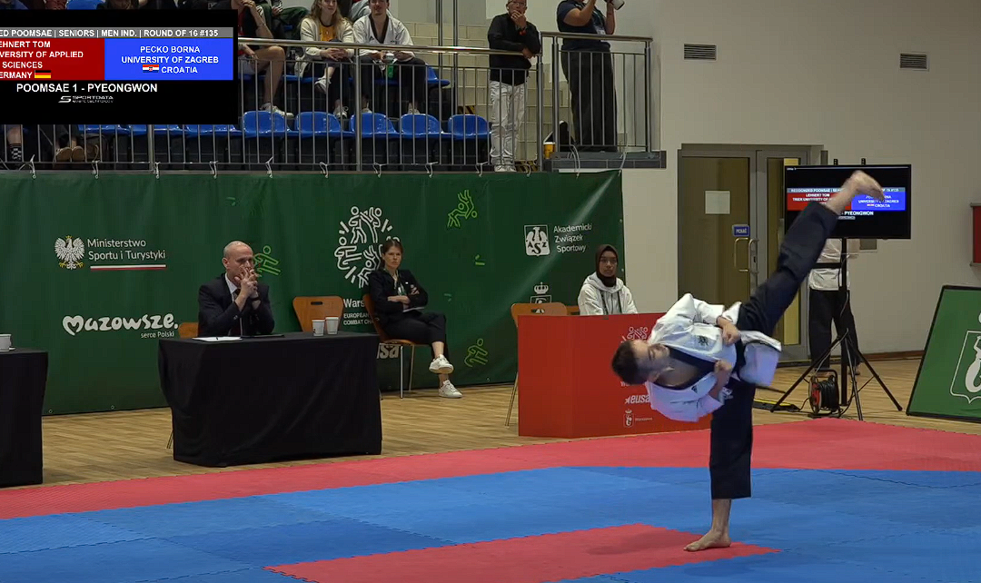 Poomsae: Tom Lehnert bei den Studenten-Europameisterschaften